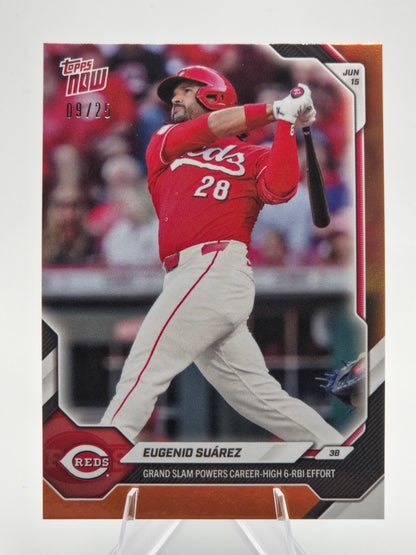 2026 Topps Now Eugenio Suárez Orange 09/25 #335 Cincinnati Reds