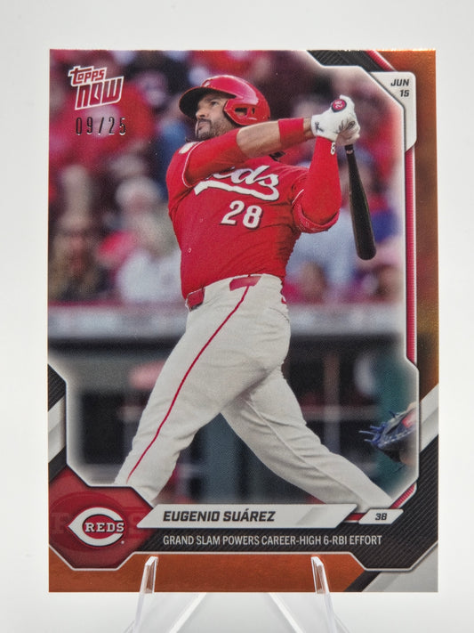 2026 Topps Now Eugenio Suárez Orange 09/25 #335 Cincinnati Reds