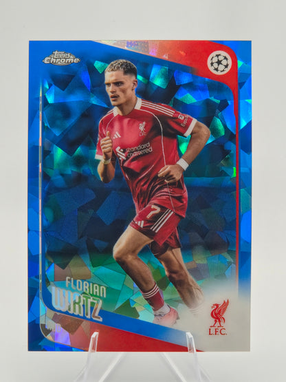 2025-26 Topps Chrome Sapphire UEFA Club Competitions Florian Wirtz #74 Liverpool FC