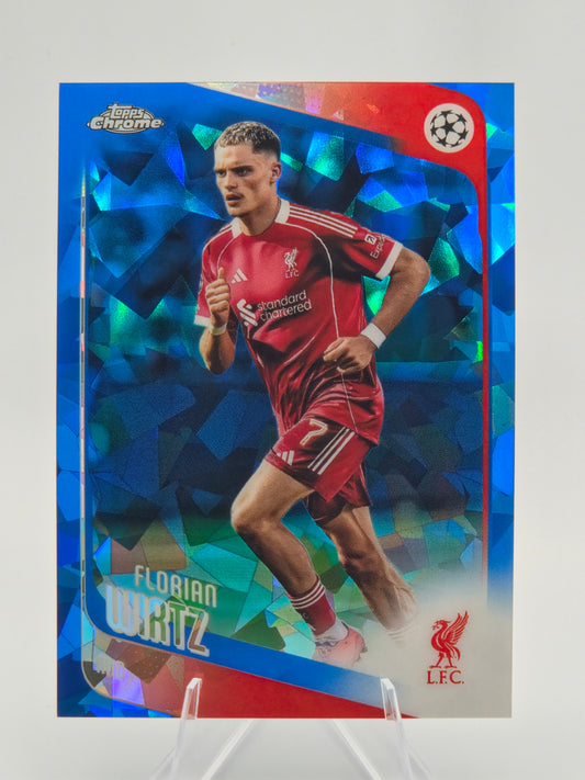 2025-26 Topps Chrome Sapphire UEFA Club Competitions Florian Wirtz #74 Liverpool FC