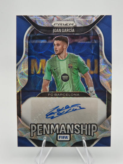 2025-26 Panini Prizm FIFA Soccer Joan García Penmanship Autograph #P-JG FC Barcelona