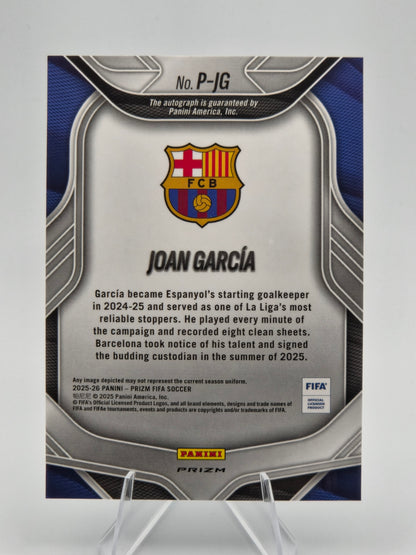 2025-26 Panini Prizm FIFA Soccer Joan García Penmanship Autograph #P-JG FC Barcelona