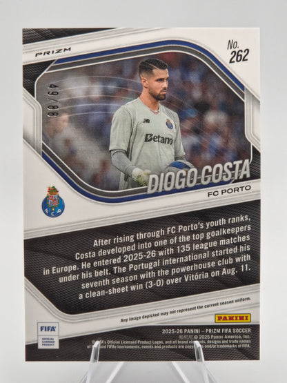 2025-26 Panini Prizm FIFA Soccer Diogo Costa Red Prizm 49/99 #262 FC Porto
