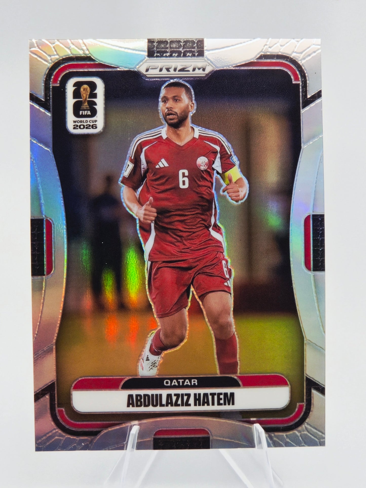 2026 Panini Prizm FIFA World Cup Abdulaziz Hatem Silver Prizm #380 Qatar