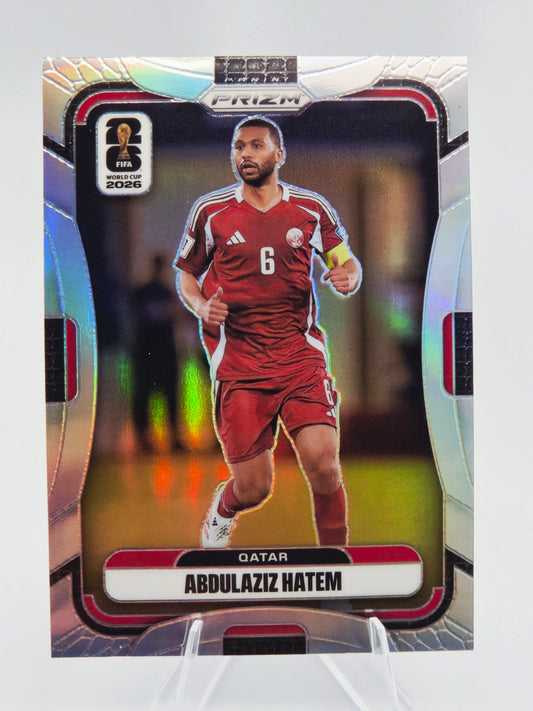 2026 Panini Prizm FIFA World Cup Abdulaziz Hatem Silver Prizm #380 Qatar