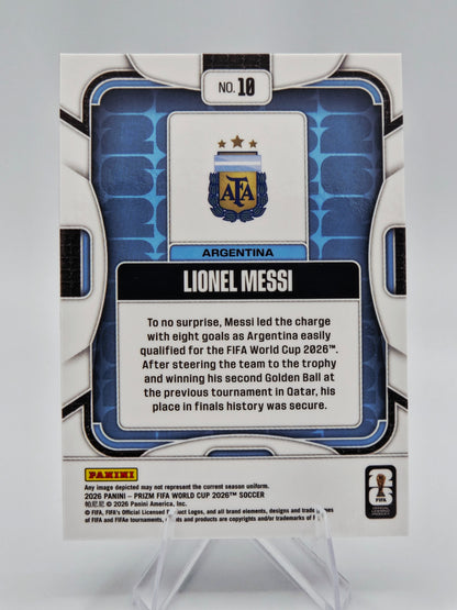 2026 Panini Prizm FIFA World Cup Lionel Messi Base #10 Argentina