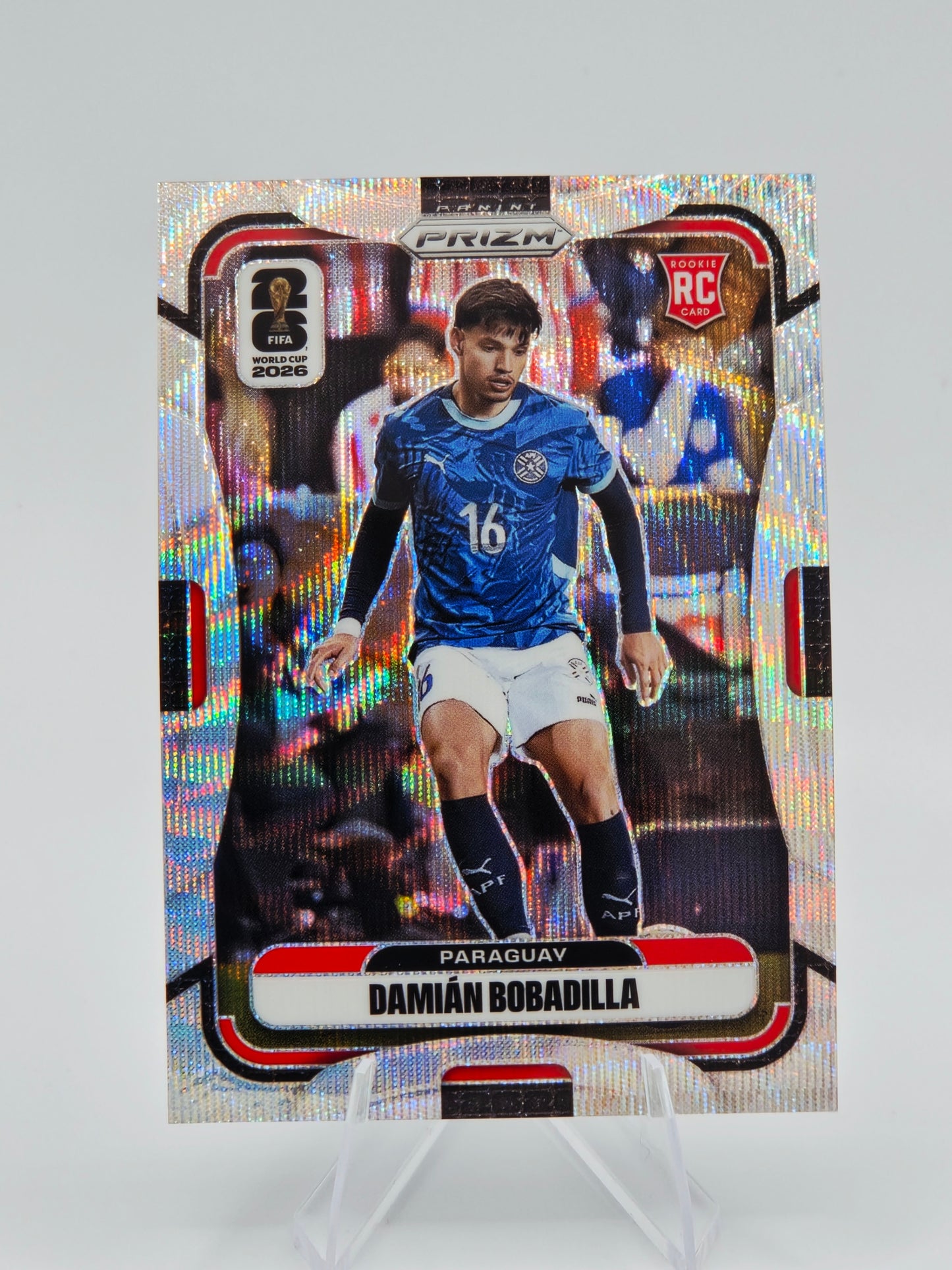 2026 Panini Prizm FIFA World Cup Damián Bobadilla Rookie Wave Prizm #349 Paraguay