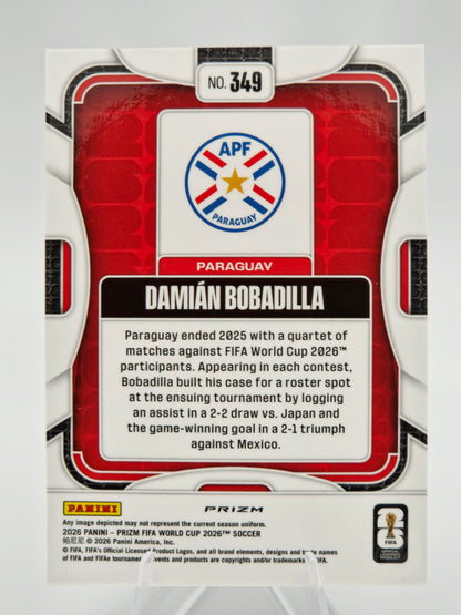 2026 Panini Prizm FIFA World Cup Damián Bobadilla Rookie Wave Prizm #349 Paraguay