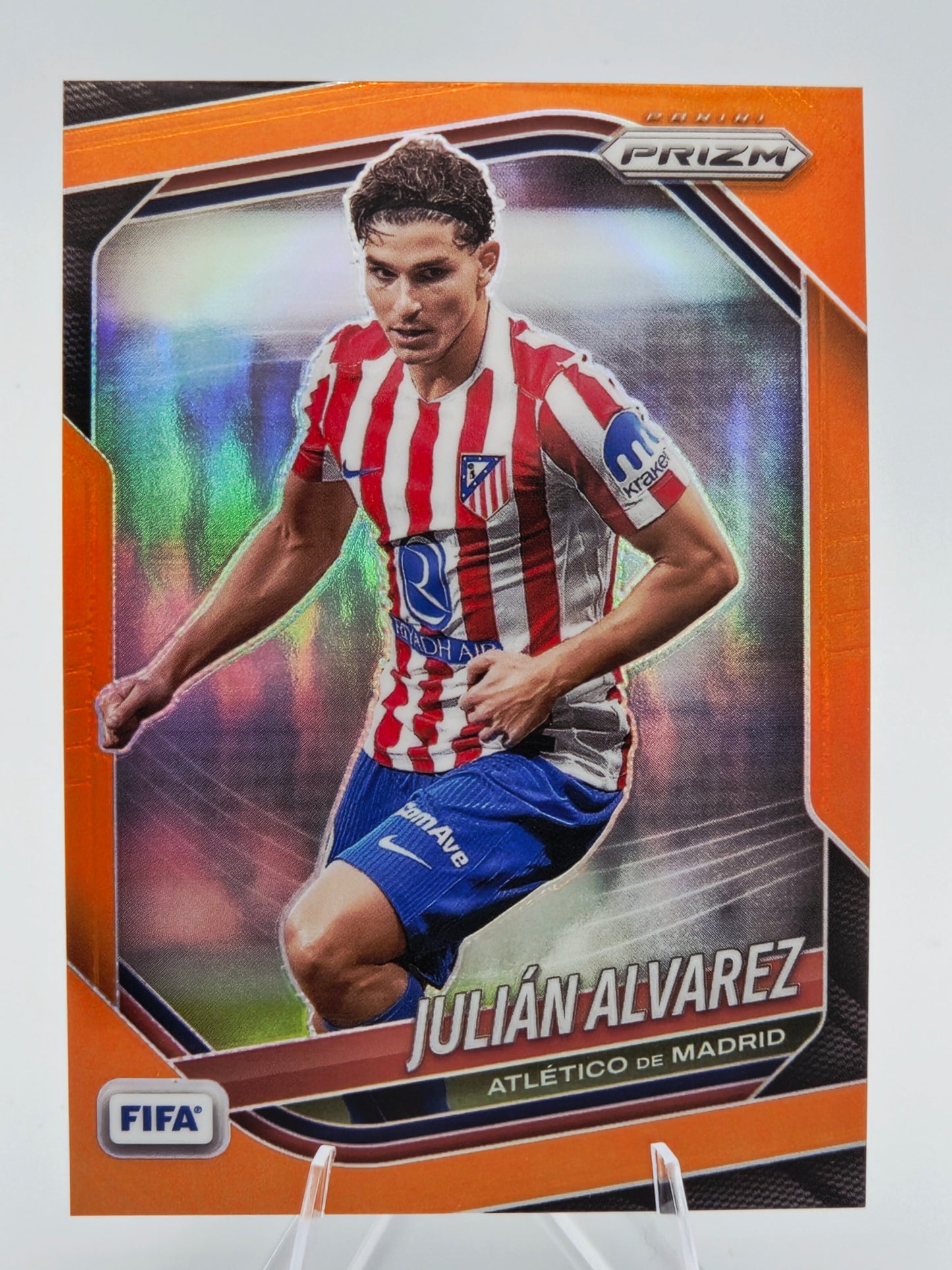 2025-26 Panini Prizm FIFA Julián Álvarez Orange Prizm 50/125 #1 Atlético de Madrid