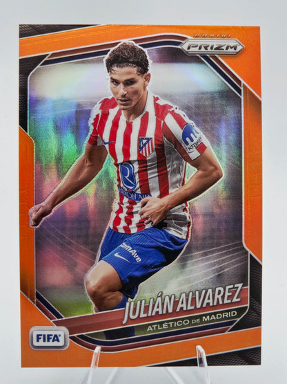 2025-26 Panini Prizm FIFA Julián Álvarez Orange Prizm 50/125 #1 Atlético de Madrid