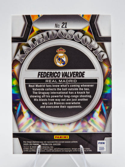 2025-26 Panini Prizm FIFA Federico Valverde Kaleidoscopic Insert #21 Real Madrid