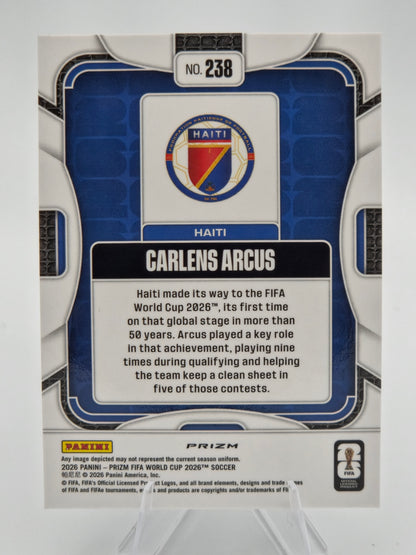 2026 Panini Prizm FIFA World Cup Carlens Arcus Rookie Silver Pandora #238 Haiti