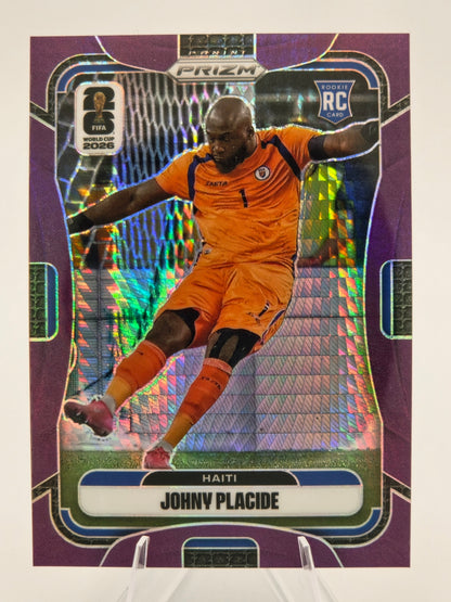 2026 Panini Prizm FIFA World Cup Johny Placide Rookie Purple Hyper Prizm 167/299 #234 Haiti