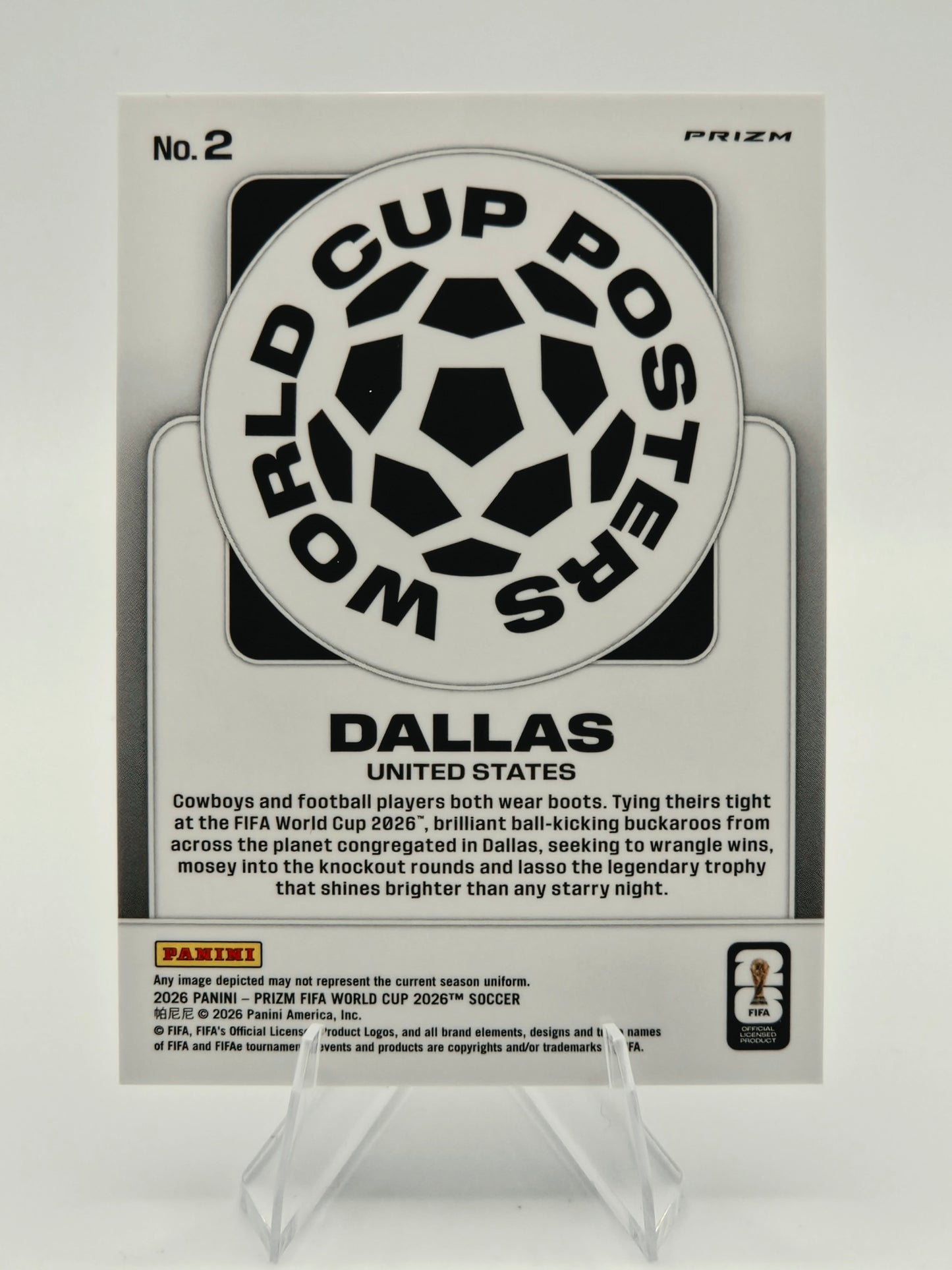 2026 Panini Prizm FIFA World Cup Dallas World Cup Posters Silver Prizm #2 United States