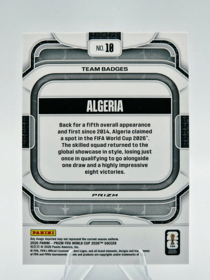 2026 Panini Prizm FIFA World Cup Algeria Team Badges Silver Prizm #10