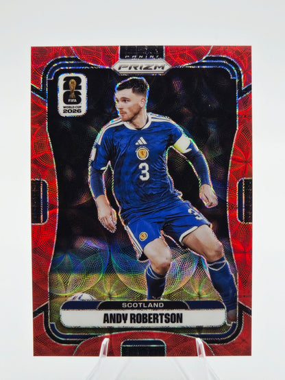 2026 Panini Prizm FIFA World Cup Andy Robertson Choice Red Prizm 27/85 #389 Scotland
