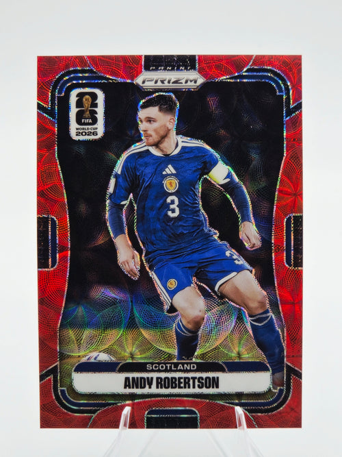2026 Panini Prizm FIFA World Cup Andy Robertson Choice Red Prizm 27/85 #389 Scotland