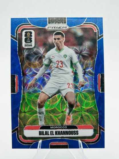 FIRST ON PRINT 2026 Panini Prizm FIFA World Cup Bilal El Khannouss Choice Blue Prizm 01/38 #294 Morocco