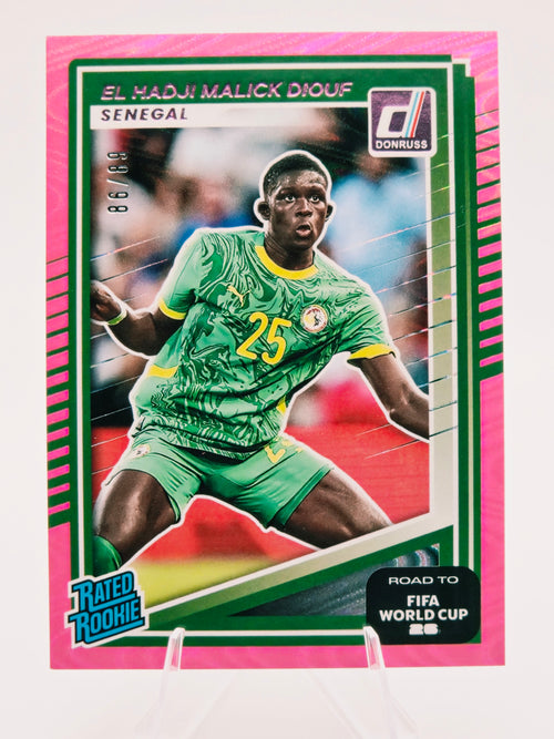 2025-26 Panini Donruss Road to FIFA World Cup 26 El Hadji Malick Diouf Rated Rookie Orange 86/99 #236 Senegal