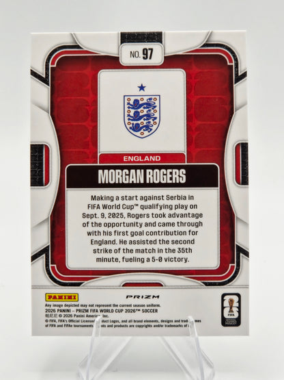 2026 Panini Prizm FIFA World Cup Morgan Rogers Silver Prizm #97 England