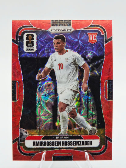 2026 Panini Prizm FIFA World Cup Amirhossein Hosseinzadeh Rookie Choice Red Prizm 41/85 #248 IR Iran