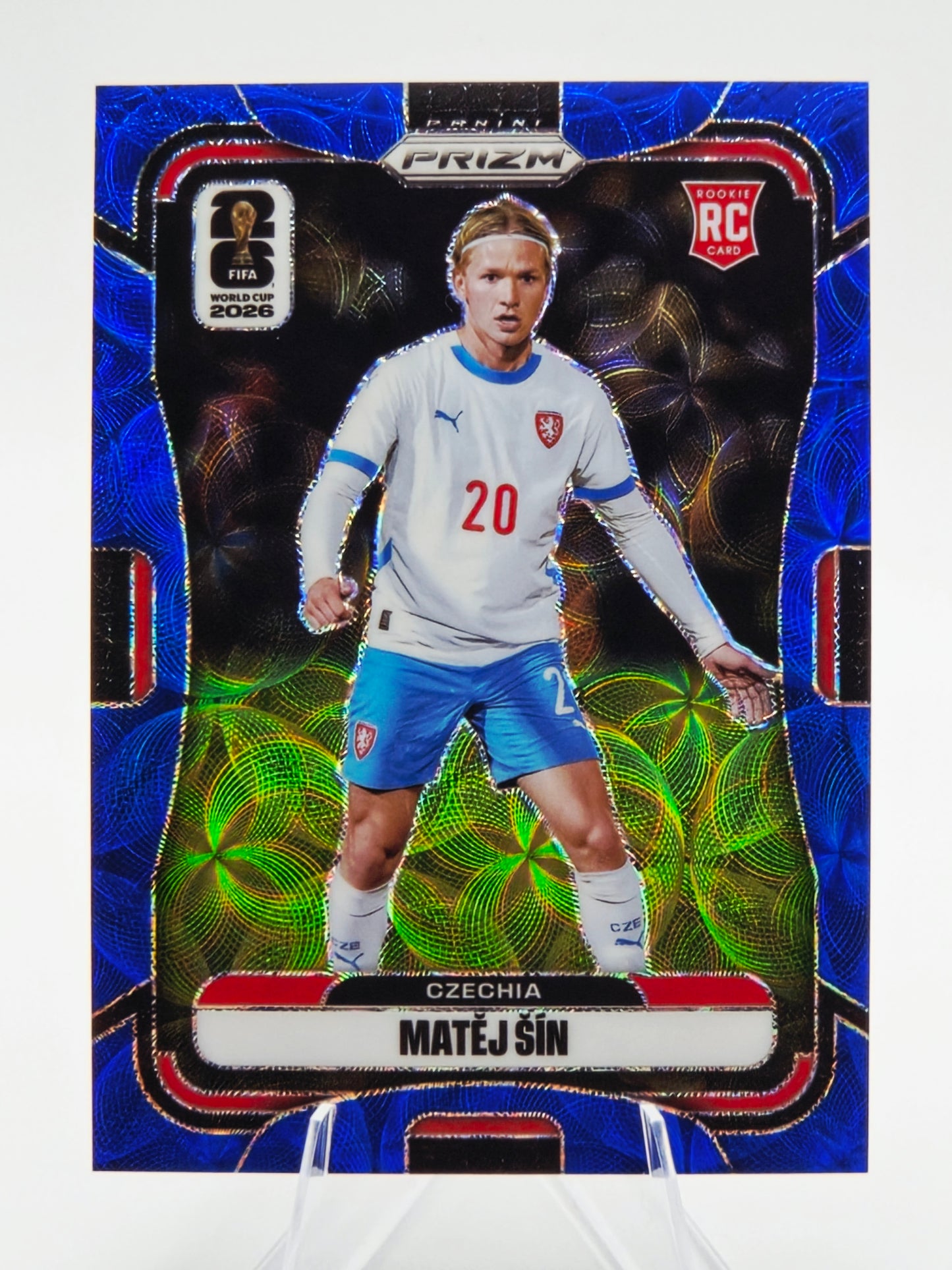 2026 Panini Prizm FIFA World Cup Matěj Šín Rookie Choice Blue Prizm 27/38 #484 Czechia