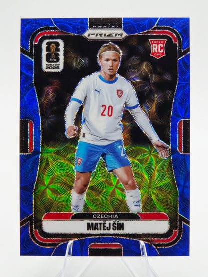2026 Panini Prizm FIFA World Cup Matěj Šín Rookie Choice Blue Prizm 27/38 #484 Czechia