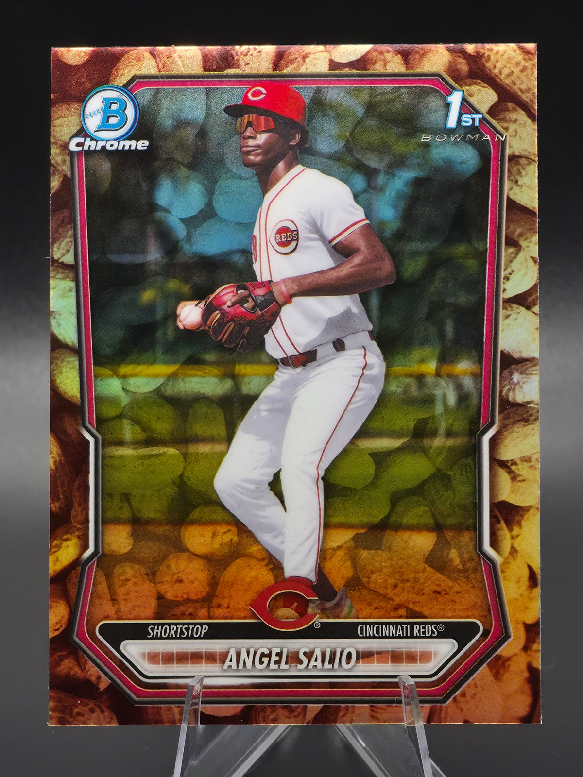 2026 Bowman Chrome Angel Salio 1st Bowman Bread Refractor #BCP-210 Cincinnati Reds