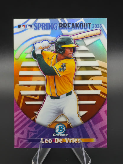 2026 Bowman Chrome Leo De Vries Spring Breakout #SB-3 Athletics