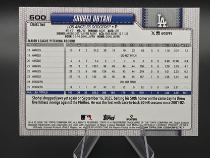 2026 Topps Series 2 Shohei Ohtani #500 Los Angeles Dodgers