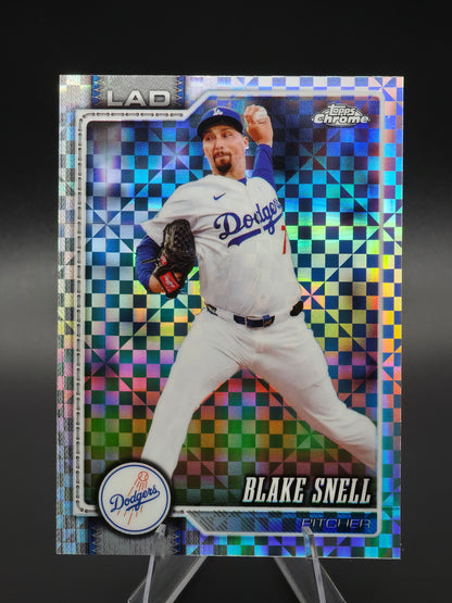 2026 Topps Chrome Blake Snell X-Fractor #278 Los Angeles Dodgers