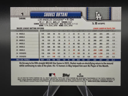 2026 Topps Chrome Shohei Ohtani #1 Los Angeles Dodgers