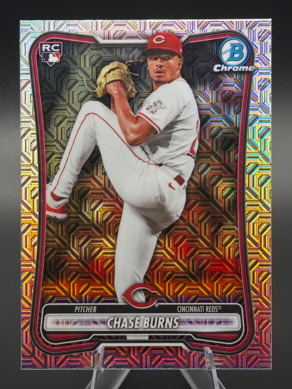 2026 Bowman Chrome Chase Burns RC Mojo Refractor #3 Cincinnati Reds