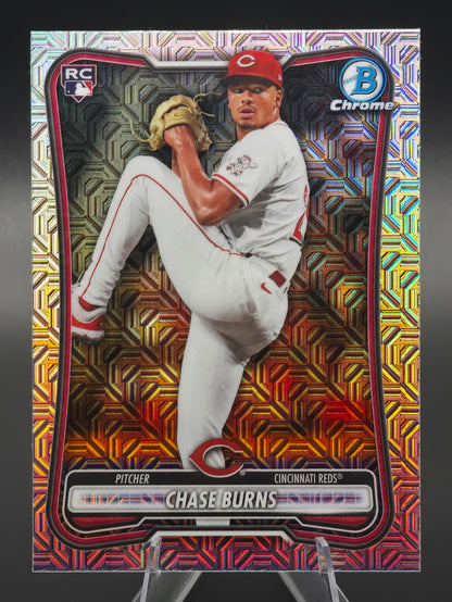 2026 Bowman Chrome Chase Burns RC Mojo Refractor #3 Cincinnati Reds