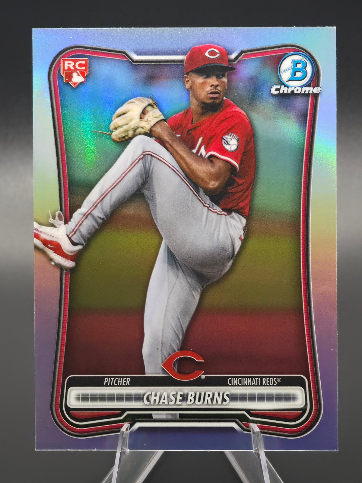 2026 Bowman Chrome Chase Burns Red RC Refractor #27 Cincinnati Reds