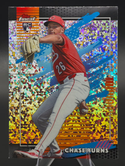 2026 Topps Finest Chase Burns RC Uncommon Mini Diamond Refractor #194 Cincinnati Reds