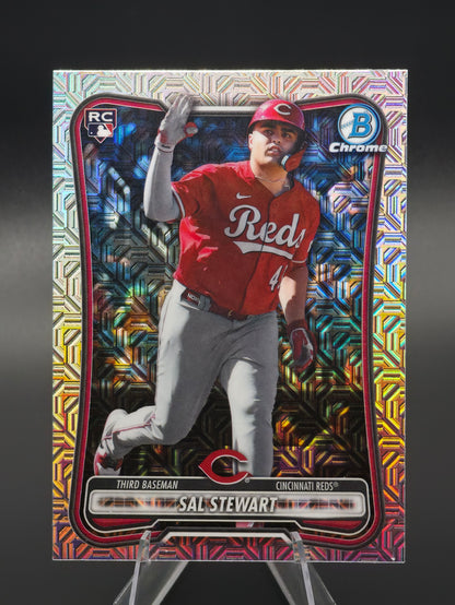 2026 Bowman Chrome Sal Stewart RC Mojo Refractor #6 Cincinnati Reds