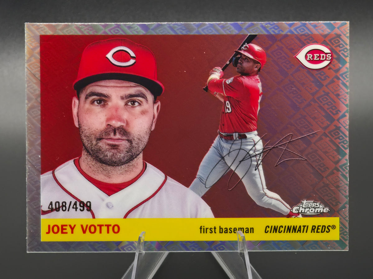 2025 Topps Chrome Platinum Anniversary Joey Votto Refractor 408/499 #477 Cincinnati Reds