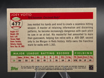 2025 Topps Chrome Platinum Anniversary Joey Votto Refractor 408/499 #477 Cincinnati Reds