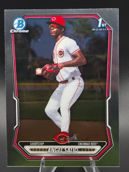 2026 Bowman Chrome Angel Salio 1st Bowman #BCP-210 Cincinnati Reds