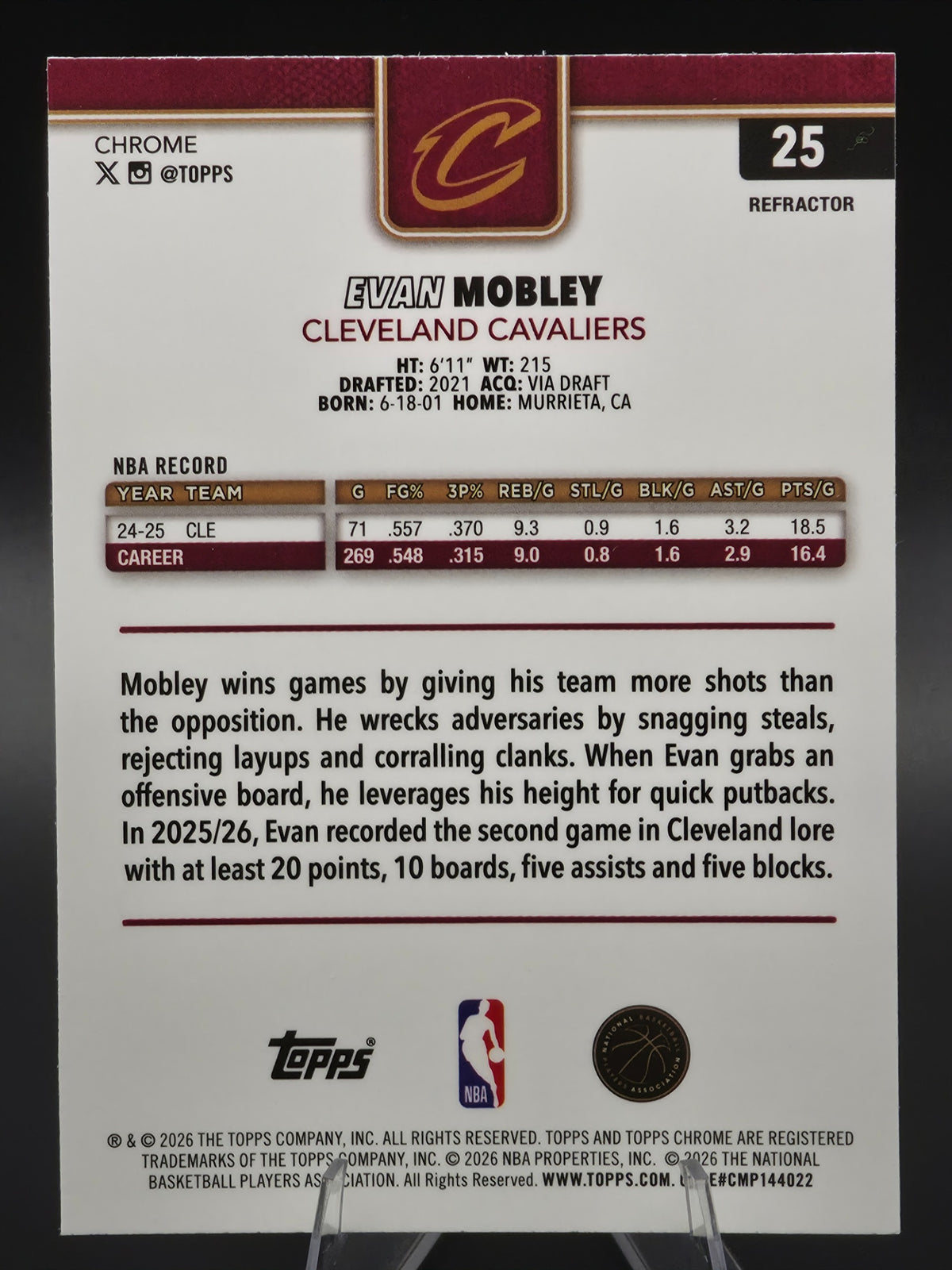 Card back photo