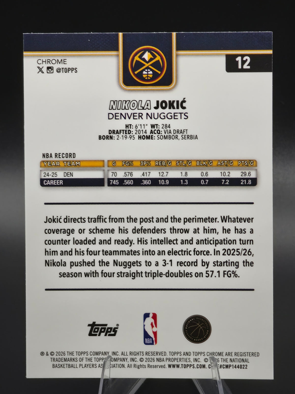 Card back photo