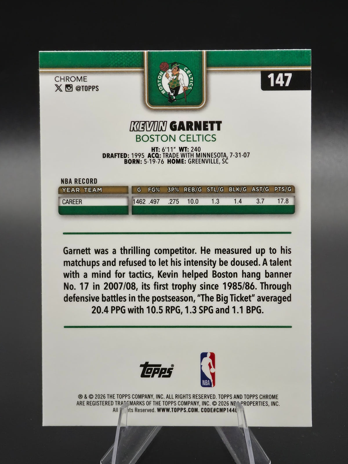 Card back photo