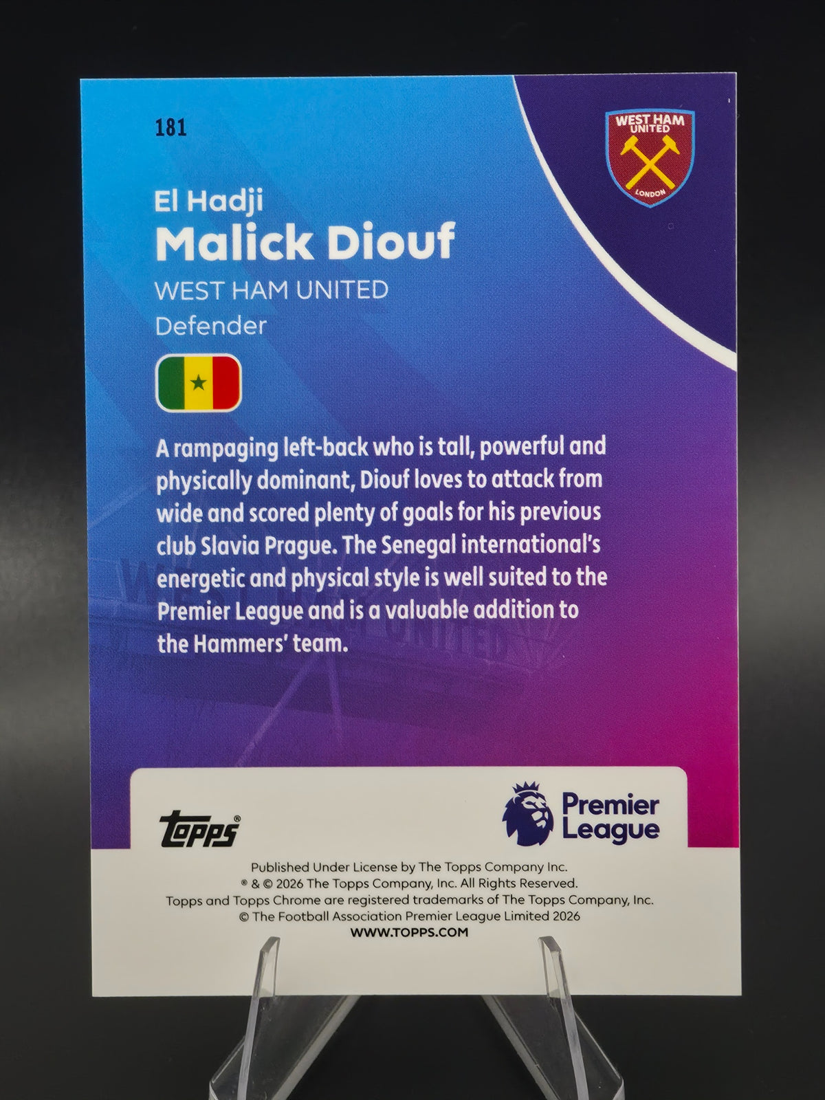 Card back photo