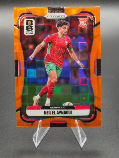 2026 Panini Prizm FIFA World Cup Neil El Aynaoui Orange Pandora Rookie 023/215 #300 Morocco