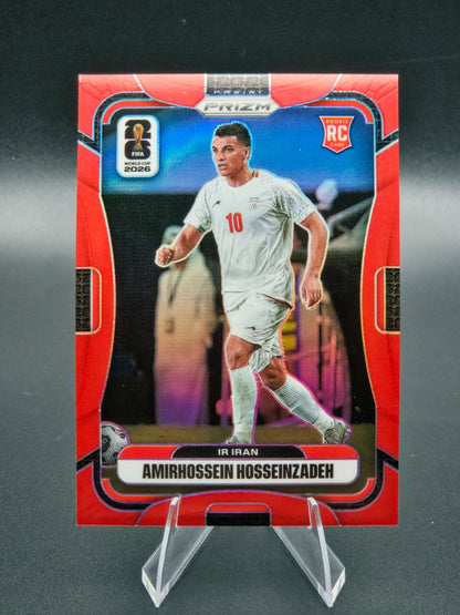 2026 Panini Prizm FIFA World Cup Amirhossein Hosseinzadeh Red Rookie Parallel 41/50 #248 IR Iran