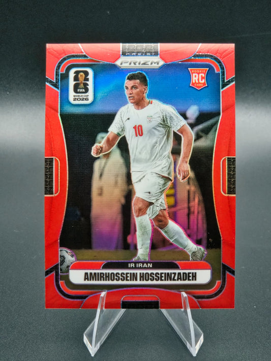 2026 Panini Prizm FIFA World Cup Amirhossein Hosseinzadeh Red Rookie Parallel 41/50 #248 IR Iran