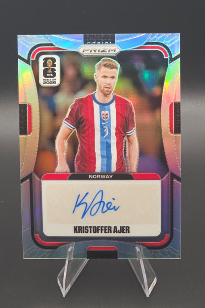 2026 Panini Silver Prizm FIFA World Cup Kristoffer Ajer Autograph 47/75 #S-KA Norway
