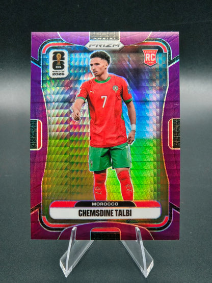 2026 Panini Prizm FIFA World Cup Chemsdine Talbi Plum Rookie Parallel 260/299 #298 Morocco