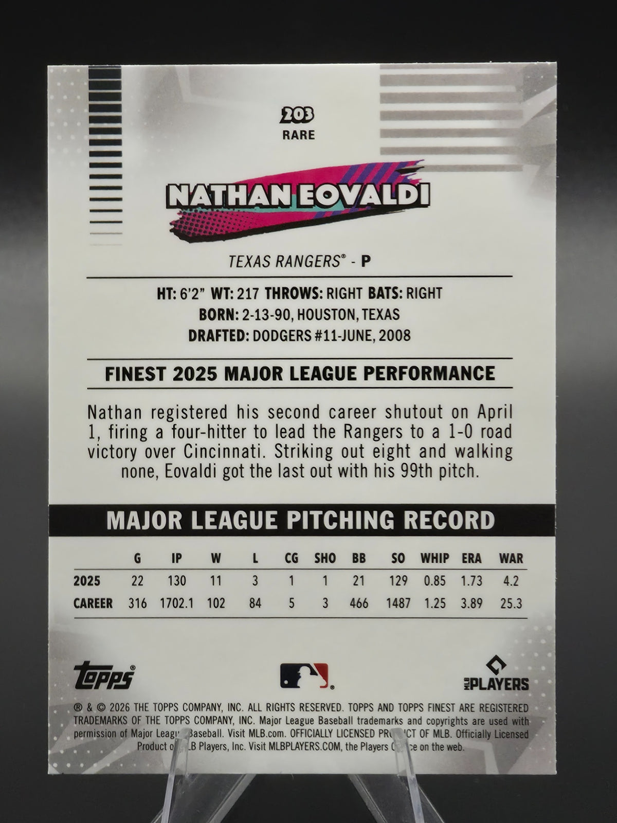 Card back photo